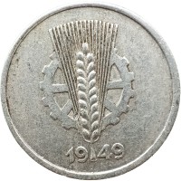 Монета Германия (ГДР) 1 пфенниг 1949