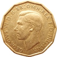 Монета Великобритания 3 пенса 1941