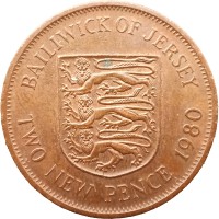 Джерси 2 пенса 1980