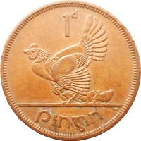 Монета Ирландия 1 пенни 1963