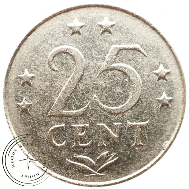 Антильские острова 25 центов 1976