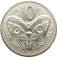 Монета Новая Зеландия 10 центов 1985