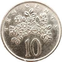 Монета Ямайка 10 центов 1989