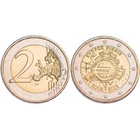 Монета Кипр 2 евро 2012 10 лет наличному обращению евро