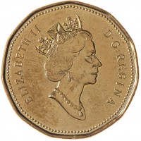 Монета Канада 1 доллар 1992 125 лет Конфедерации Канады