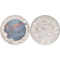 Монета Австрия 3 евро 2023 Креветка