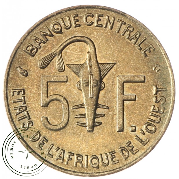 Западная Африка 5 франков 2002