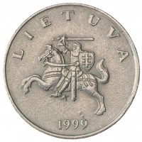 Монета Литва 1 лит 1999