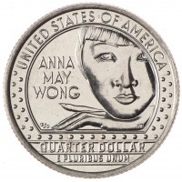 США 25 центов 2022 Анна Мэй Вонг