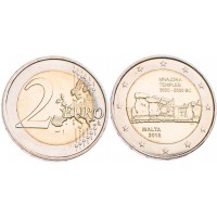 Монета Мальта 2 евро 2018 Храмовый комплекс Мнайдра