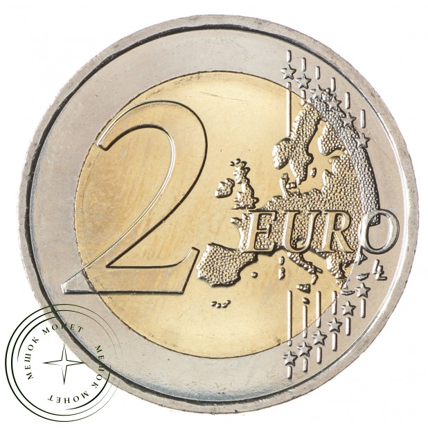 Латвия 2 евро 2022 100 лет Банку Латвии — Финансовая грамотность