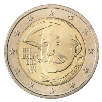 Монета Португалия 2 евро 2017 150 лет со дня рождения писателя Раула Брандана