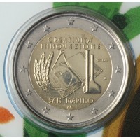 Монета Сан-Марино 2 евро 2009 Год инноваций (буклет)