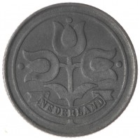 Монета Нидерланды 10 центов 1941