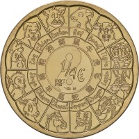 Франция 1/4 евро 2022 Год Кролика