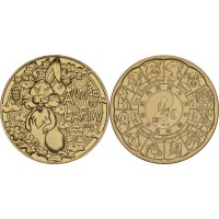 Франция 1/4 евро 2022 Год Кролика