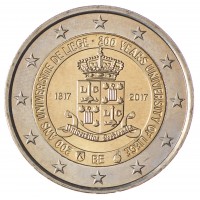 Монета Бельгия 2 евро 2017 Университет Льеж (Буклет)