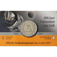 Монета Бельгия 2 евро 2017 Университет Льеж (Буклет)