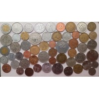 Набор монет мира без повторов 170 монет из 50 стран