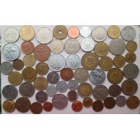 Набор монет мира без повторов 170 монет из 50 стран