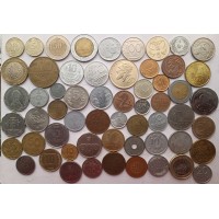 Набор монет мира без повторов 170 монет из 50 стран