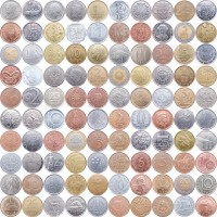 Набор монет мира без повторов 320 монет из 90 стран