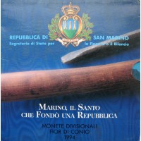 Набор монет Сан-Марино (10 монет) годовой 1994 с серебром