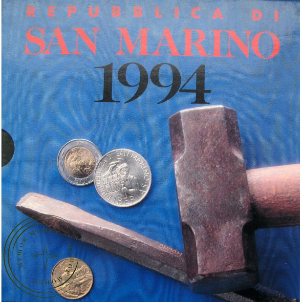 Набор монет Сан-Марино (10 монет) годовой 1994 с серебром