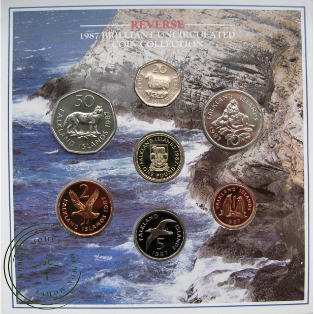 Набор монет Фолклендские острова (7 монет) годовой 1987 г
