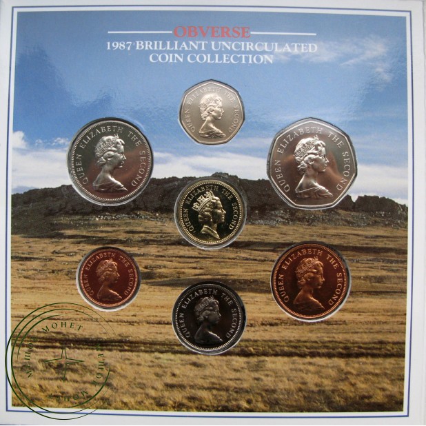 Набор монет Фолклендские острова (7 монет) годовой 1987 г