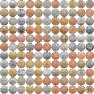 Набор монет Европы без повторов 235 монет из 30 стран