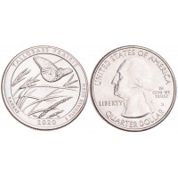 Монета США 25 центов 2020 Таллграсс Прери