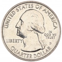 Монета США 25 центов 2020 Таллграсс Прери