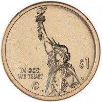 Монета США 1 доллар 2022 Линии электропередач Теннесси