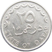 Монета Катар 25 дирхам 1998