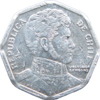 Монета Чили 1 песо 2004