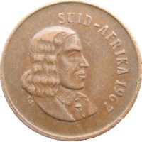 Монета ЮАР 1 цент 1967