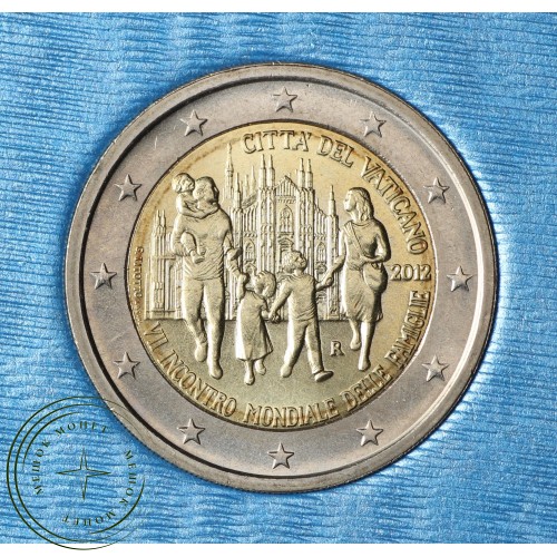 Ватикан 2 евро 2012 VII Всемирная встреча семей (буклет) — 36517715