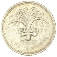 Монета Великобритания 1 фунт 1985