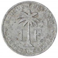 Монета Конго 1 франк 1958