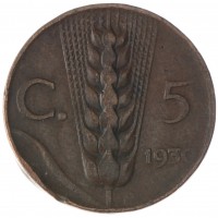 Италия 5 чентезимо 1930