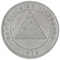 Монета Никарагуа 5 сентаво 1974
