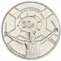 Монета Бурунди 50 франков 2011