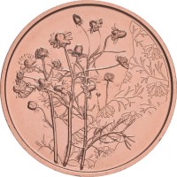 Монета Австрия 10 евро 2023 Язык цветов - Ромашка