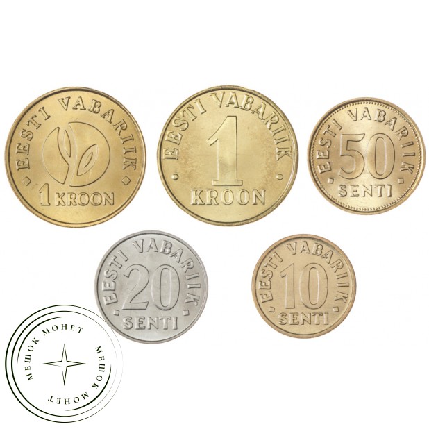 Эстония набор разменных монет 2006-2008