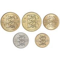 Эстония набор разменных монет 2006-2008