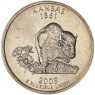 США 25 центов 2005 Канзас