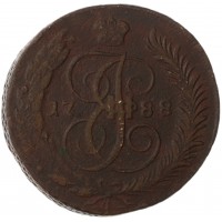 Монета 5 копеек 1788 ММ
