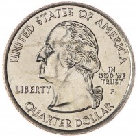 Монета США 25 центов 2002 Миссисипи