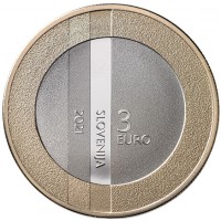 Монета Словения 3 евро 2021 30 лет Государственности